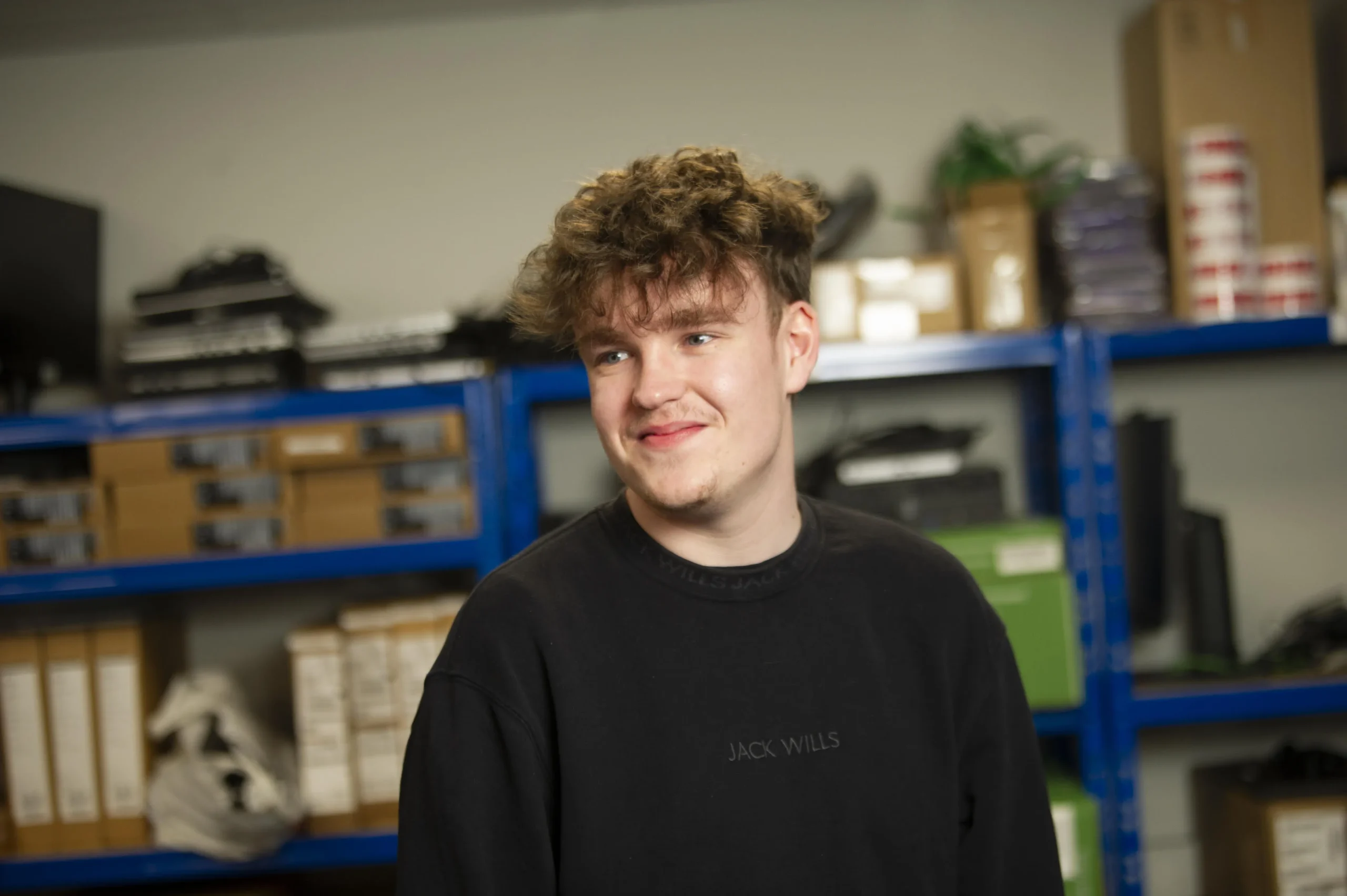 Student smiling into the camera